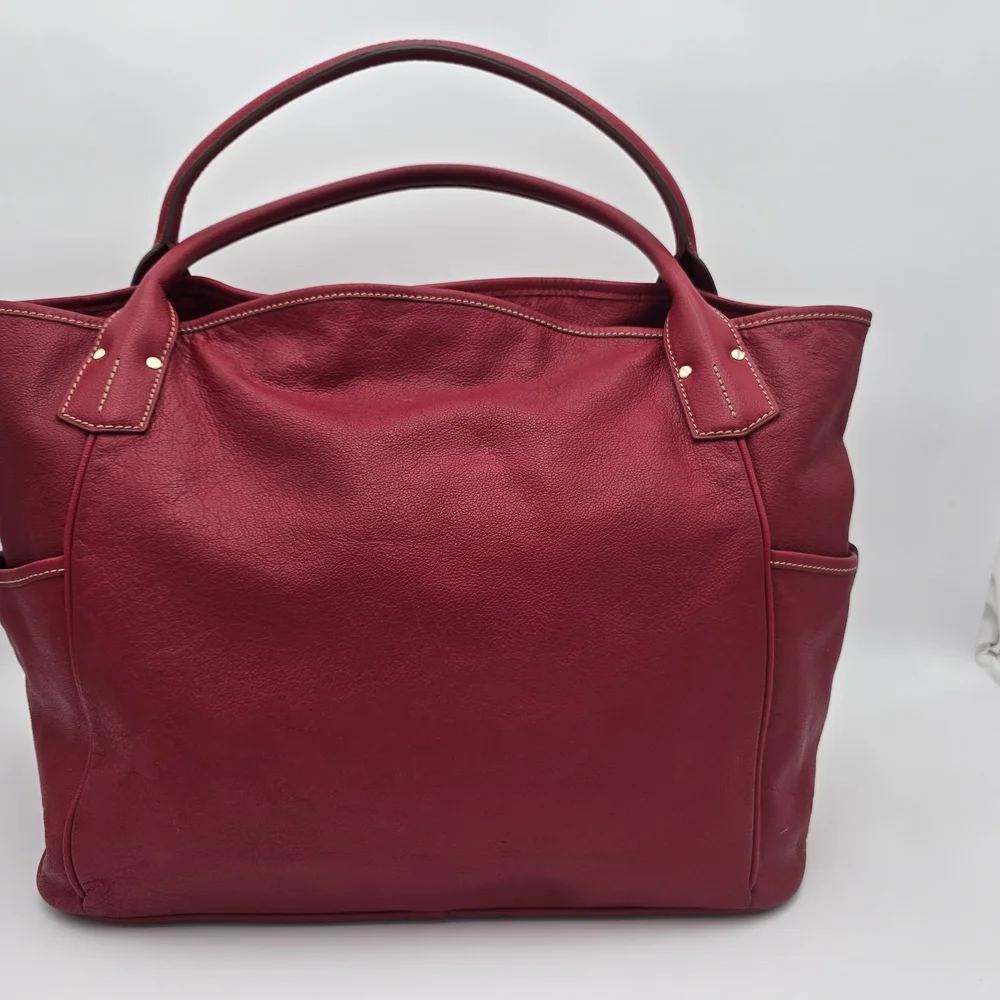 Dooney & Bourke Kristen Red Leather Tote Bag - Picture 4 of 16
